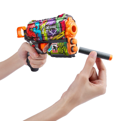 Zuru X-Shot Skins Flux Graffiti Dart Blaster Perspective: left