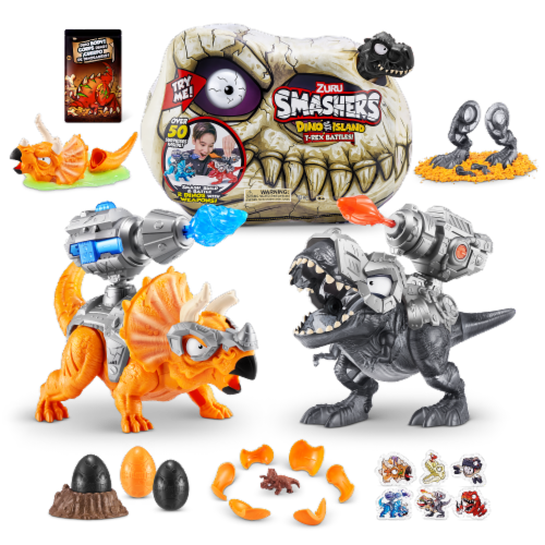 Zuru Smashers Dino Island T-Rex Battles Playset Perspective: left
