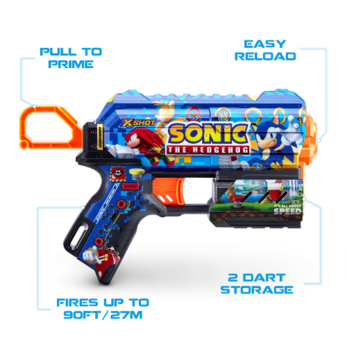 Zuru X-Shot Sonic the Hedgehog Skins Blaster Perspective: left