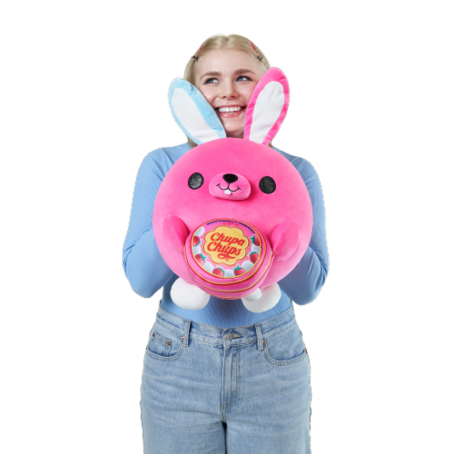 Zuru Snackles Series 1 Plush Bunny & Chups® Perspective: left