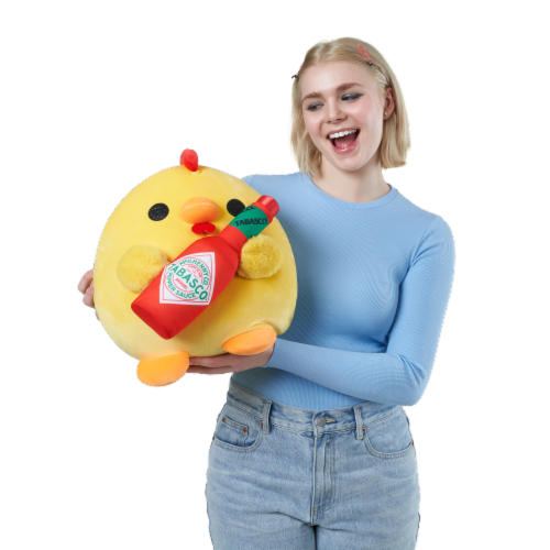 Zuru Snackles Series 1 Plush Chicken & Tabasco® Perspective: left