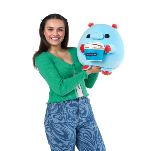 Zuru Snackles Series 1 Plush Hippo & Cinnabon® Perspective: left