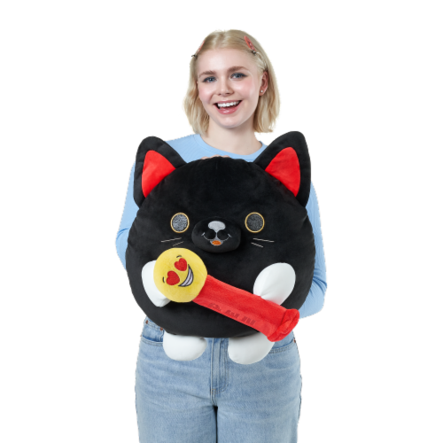 Zuru Snackles Series 1 Plush Black Cat & Pez® Perspective: left