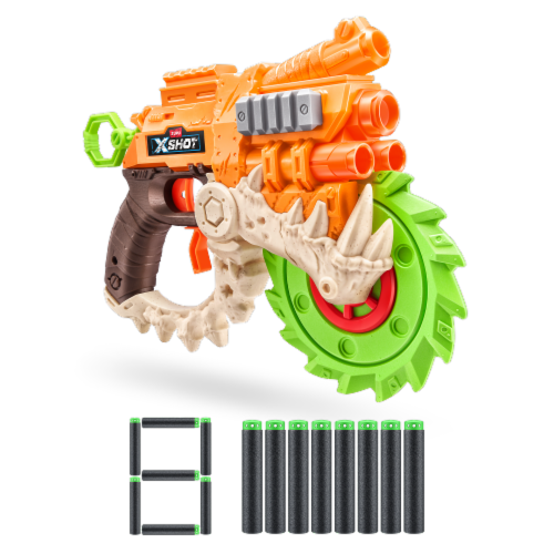 Zuru X-Shot Insanity Horrorfire Reaper X with 8 Darts Perspective: left