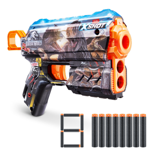 Zuru X-Shot Jurassic World Skins Series Blaster with 8 Darts Perspective: left