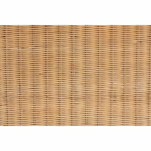 Baxton Studio Cacaban Modern Bohemian Natural Brown Rattan Accent Bench Perspective: left