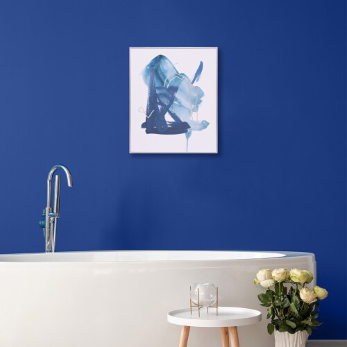Indigo Collide II by Melissa Wang, Framed Wall Art, 13.5W x 16.5H Perspective: left