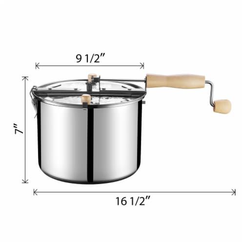 Stainless Steel 6-Qt. Stovetop Popcorn Popper + Reviews