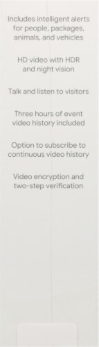 Google Nest Video Doorbell (Battery) - White Perspective: left