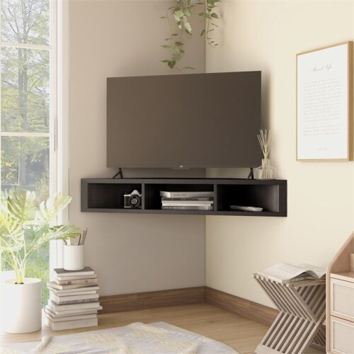 Corner floating tv deals console