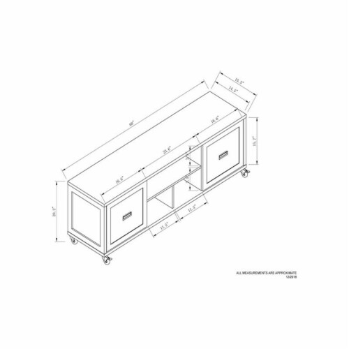 Furniture of America Norlane Contemporary Wood 60Inch TV Stand in