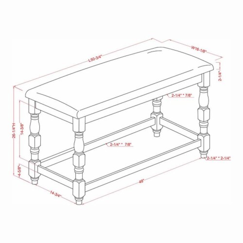 Furniture of America Weighton Wood Counter Height Dining Bench in Dark