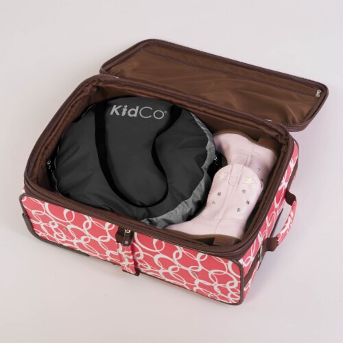 KidCo PeaPod Portable Toddler Travel Bed & Storage Bag, Cranberry (2 Pack) Perspective: left