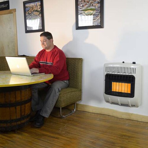 Mr. Heater 18000 BTU Vent Free Radiant Propane Indoor/Outdoor Heater (2 Pack) Perspective: left