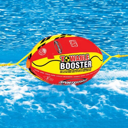 AIRHEAD 3 Triple Rider Lake Tube and Boat Tubing Booster Ball Towing System Perspective: left