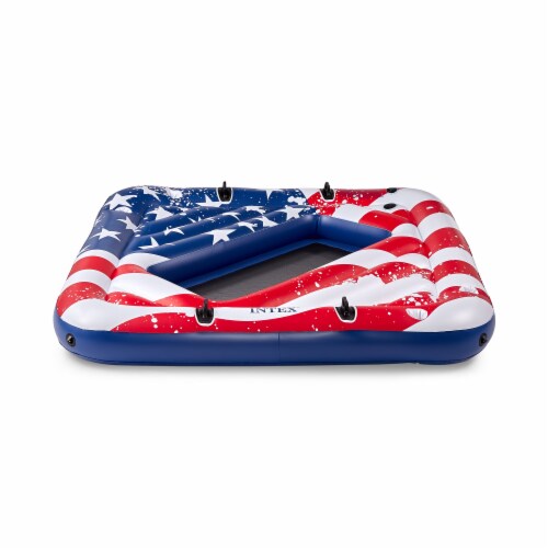 White and Blue American Flag 2-Person Pool Float with Tropical Breeze  6-Person Lake Raft in Red - Yahoo Shopping