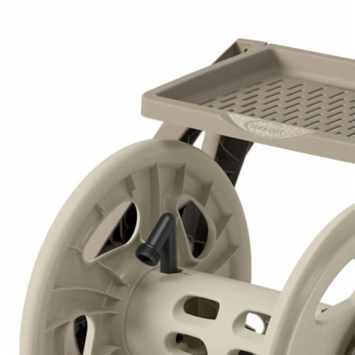 Suncast Handler 200 Foot Resin Wall Mounted Outdoor Garden Hose Reel (4 Pack) Perspective: left
