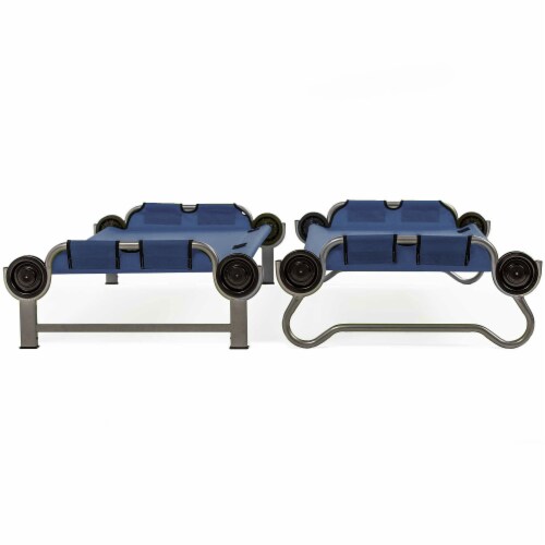 Disc-O-Bed Youth Kid-O-Bunk Camping Cot with Organizers and 7  Steel Leg Height Perspective: left