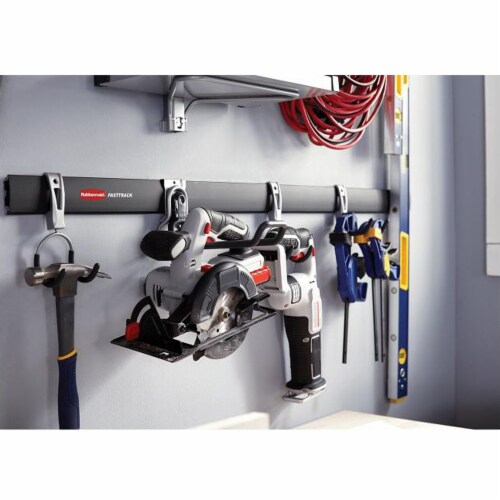 Rubbermaid FastTrack Garage Storage All-in-One Rail & Hook Wall