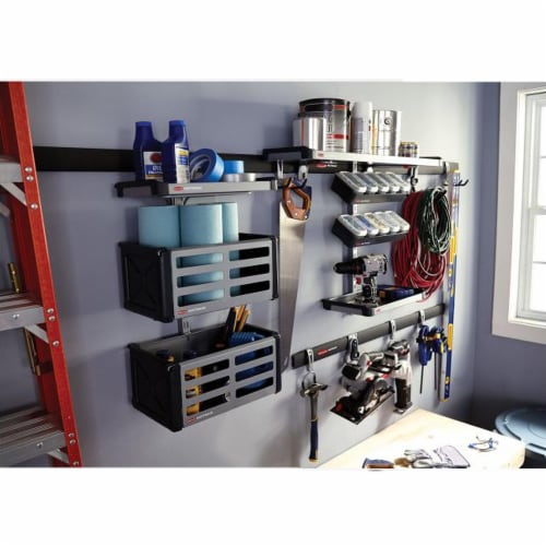 New Rubbermaid FastTrack Garage Storage All-in-One Rail Shelving