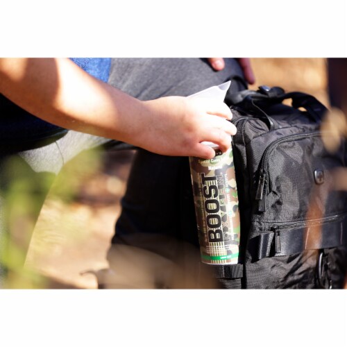 Boost Oxygen Natural Portable 10 L Pure Canned Oxygen Canister, Camo (12 Pack) Perspective: left