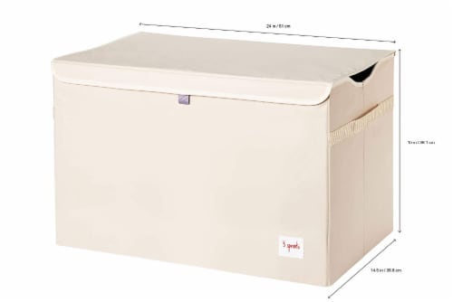 3 Sprouts Collapsible Toy Chest Storage Bin for Kid Playroom, Crocodile (2 Pack) Perspective: left