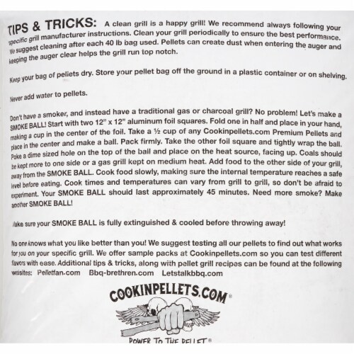 CookinPellets Black Cherry Smoker Wood Pellets & Apple Mash Pellets, 40 Lb Bags Perspective: left