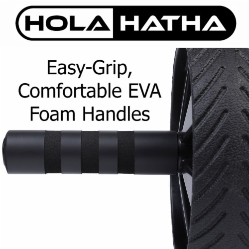 HolaHatha Exercise Fitness Abdominal Core Toner Workout Single Ab Roller Wheel Perspective: left
