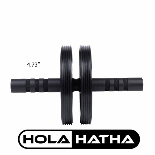 HolaHatha Exercise Fitness Abdominal Core Toner Workout Double Ab Roller Wheel Perspective: left
