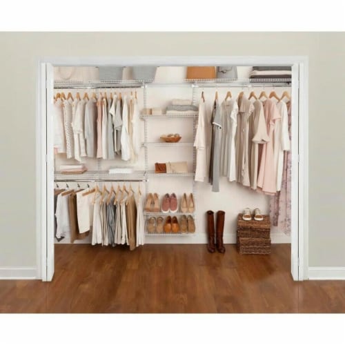 Rubbermaid FastTrack Wire Closet Organizer Configuration Storage Kit, 2