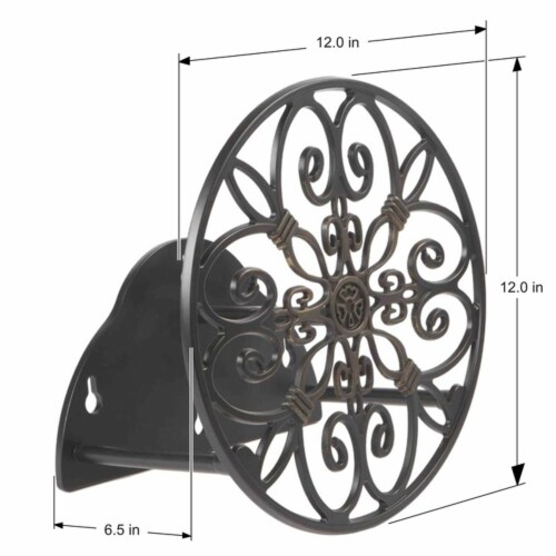 Liberty Garden Products Decorative 125 Foot Hose Wall Mount Butler (2 Pack) Perspective: left