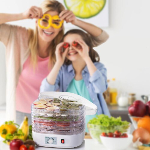 NutriChef Kitchen Countertop 5 Tray Electric Food Dehydrator Machine (2 Pack) Perspective: left