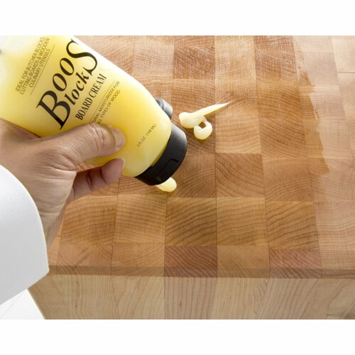 John Boos Block Wood Cutting Board Care and Maintenance Set with Moisture Cream Perspective: left