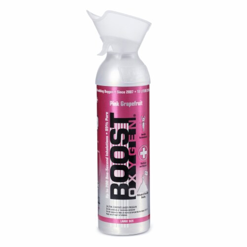 Boost Oxygen Natural Portable 10 Liter Pure Oxygen Variety Canister (8 Pack) Perspective: left