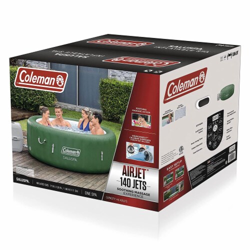 Coleman SaluSpa 6 Person Round Inflatable Outdoor Spa with API EZ pH