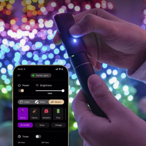 Twinkly Strings App-Controlled Smart LED Christmas Lights 400 Multicolor (4Pack) Perspective: left