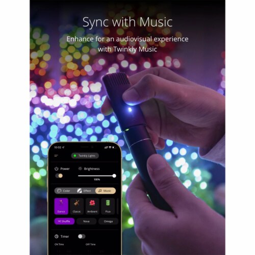 Twinkly Strings App-Controlled Smart LED Christmas Lights 100 Multicolor(4 Pack) Perspective: left