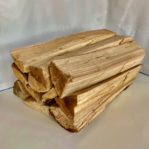 TimberTote Natural Hardwood Mix Firewood Bundle for Fireplace & Firepit (4 Pack) Perspective: left