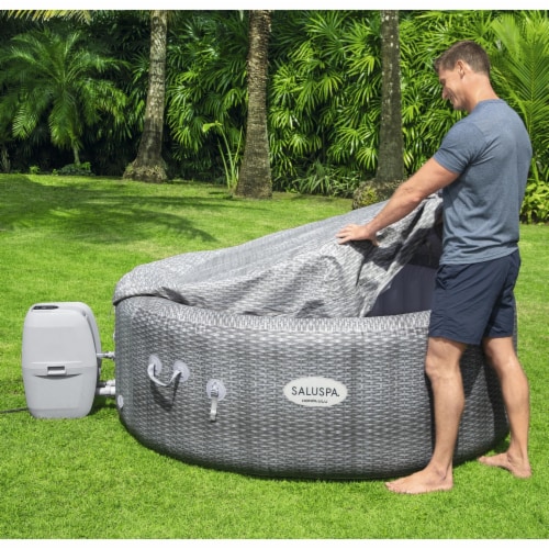 Bestway SaluSpa AirJet Inflatable Hot Tub and PureSpa Removable Spa Seat Perspective: left