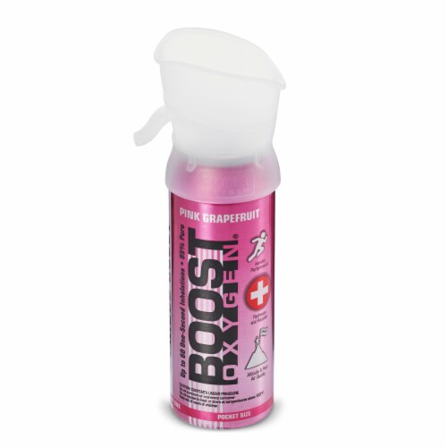 Boost Oxygen 3 Liter Portable Pocket Sized Canister w/ 5 Liter and 10 Liter Cans Perspective: left