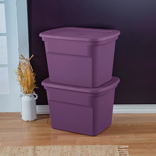 Sterilite Lidded Stackable 18 Gallon Storage Tote Container