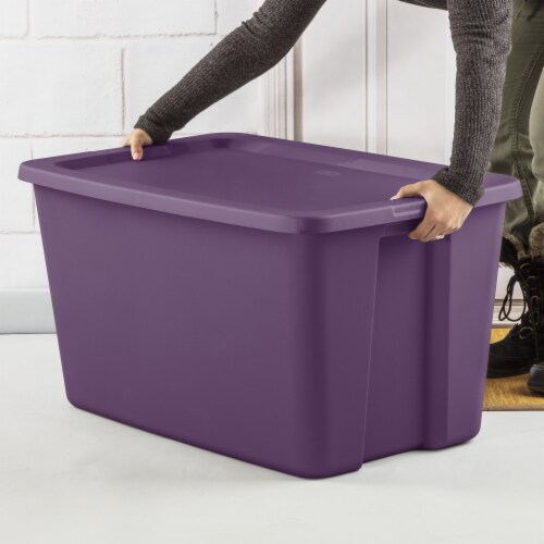 30 Gallon Tote Box Plastic Storage Containers Stackable Bin with