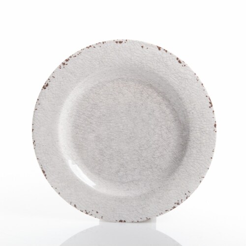 Gibson Studio California Mauna 12 Piece Melamine Dinnerware Set, Ice (4 Pack) Perspective: left