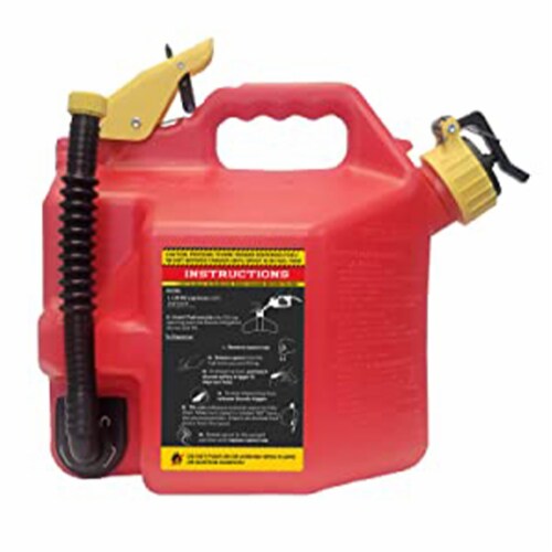 SureCan 2 Gallon Spill Free Type II Self Venting Gasoline Safety Can (4 Pack) Perspective: left