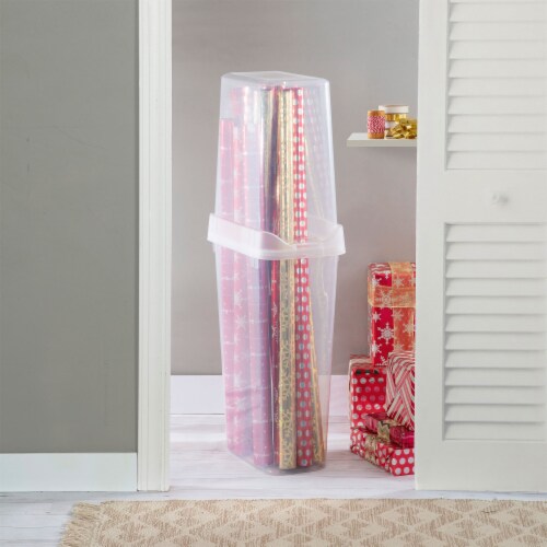 Sterilite 40 In Vertical Wrapping Paper Organizer & Storage Box, Clear (4  Pack), 1 Piece - Fry's Food Stores