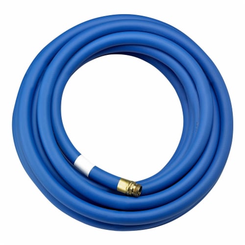 Underhill 50 Ft Blue Water Hose w/ Precision Cloudburst Nozzle & Hose Adapter Perspective: left