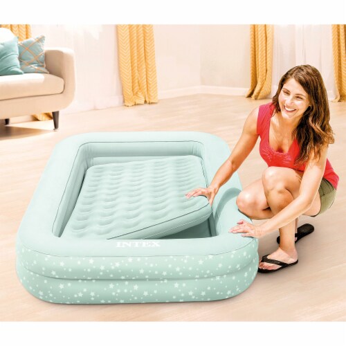 INTEX Kids Travel Inflatable Air Mattress with Raised Sides Hand Pump 3 Pack 3 Piece Harris Teeter