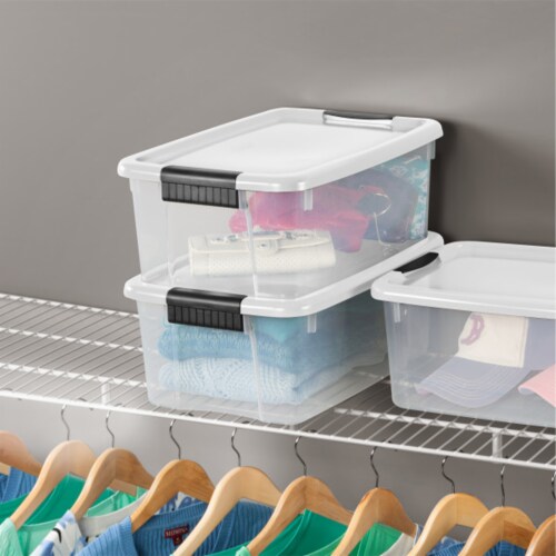 Sterilite 28 Quart Clear Plastic Stacking Storage Container Box w/Lid, 20  Pack, 20pk - Harris Teeter