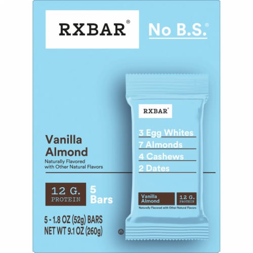 RXBAR Vanilla Almond Protein Bars Perspective: left