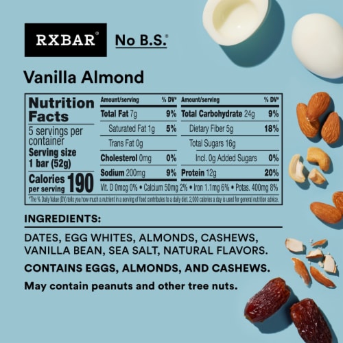 RXBAR® Vanilla Almond Protein Bars Perspective: left